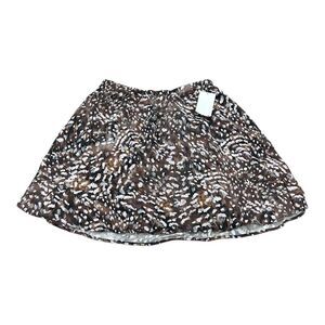 Bella Dahl Girl Brown Feather Print Flutter Skirt 14